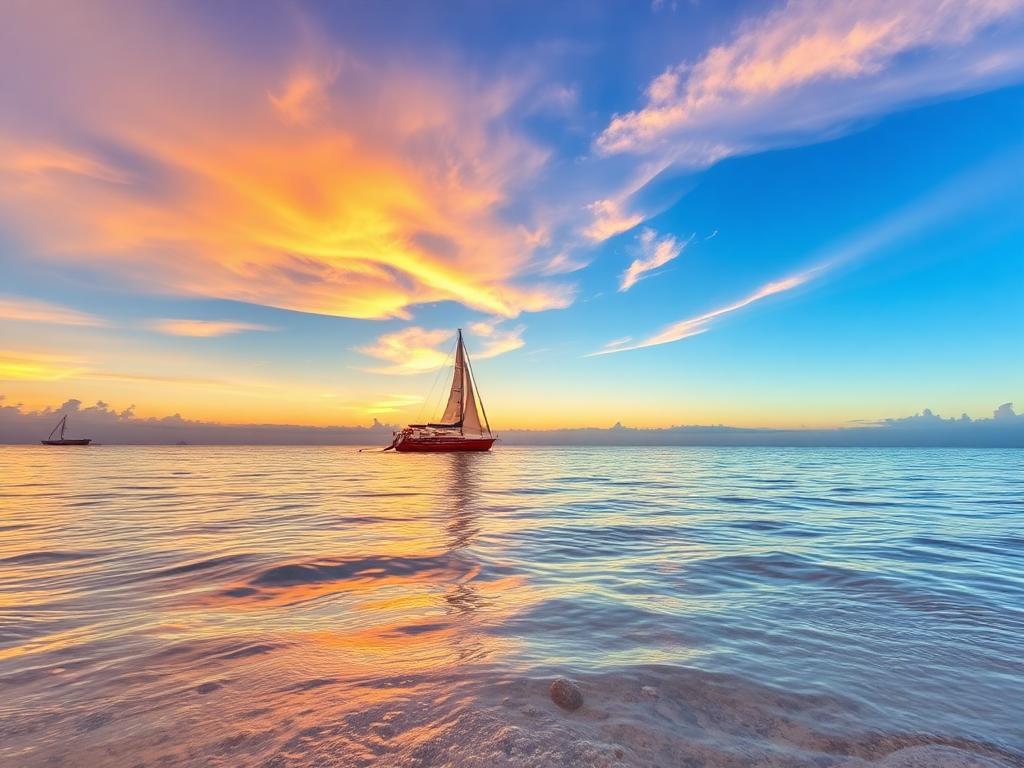 Canoa havaiana no pôr do sol em Maceió