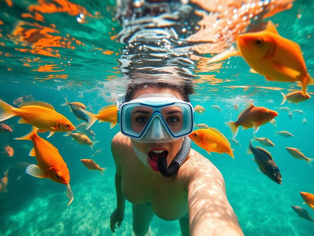 Mergulhador em piscinas naturais de Maceió